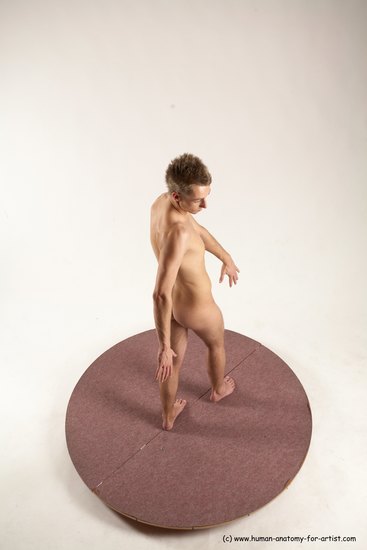 Nude Man White Standing poses - ALL Slim Short Brown Standing poses - simple Multi angles poses Realistic