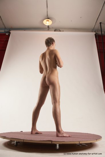 Nude Man White Standing poses - ALL Slim Short Brown Standing poses - simple Multi angles poses Realistic