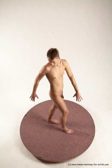 Nude Man White Standing poses - ALL Slim Short Brown Standing poses - simple Multi angles poses Realistic