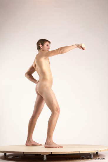 Nude Martial art Man White Standing poses - ALL Athletic Short Brown Standing poses - simple Multi angles poses Realistic