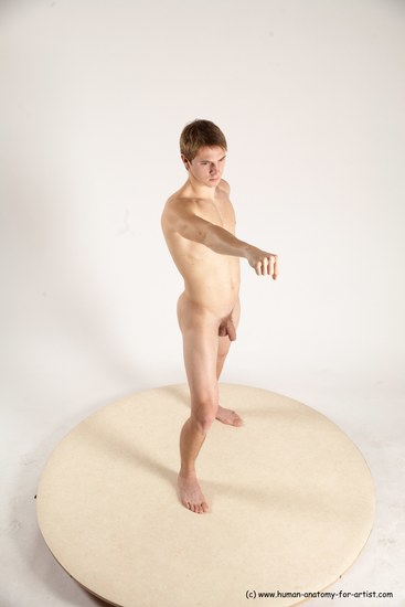 Nude Martial art Man White Standing poses - ALL Athletic Short Brown Standing poses - simple Multi angles poses Realistic