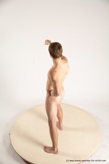 Nude Martial art Man White Standing poses - ALL Athletic Short Brown Standing poses - simple Multi angles poses Realistic