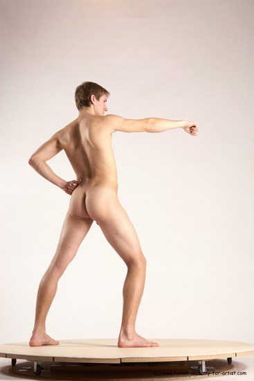 Nude Martial art Man White Standing poses - ALL Athletic Short Brown Standing poses - simple Multi angles poses Realistic