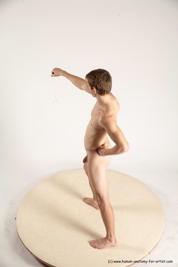 Nude Martial art Man White Standing poses - ALL Athletic Short Brown Standing poses - simple Multi angles poses Realistic