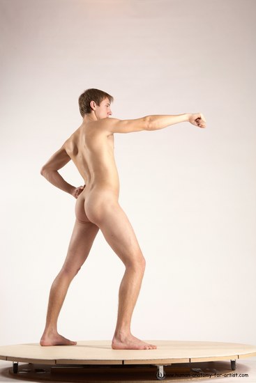 Nude Martial art Man White Standing poses - ALL Athletic Short Brown Standing poses - simple Multi angles poses Realistic