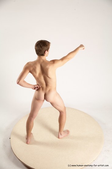 Nude Martial art Man White Standing poses - ALL Athletic Short Brown Standing poses - simple Multi angles poses Realistic