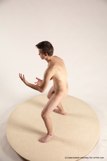 Nude Man White Standing poses - ALL Slim Short Brown Standing poses - simple Multi angles poses Realistic