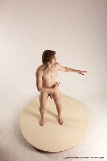 Nude Man White Standing poses - ALL Slim Short Brown Standing poses - simple Multi angles poses Realistic