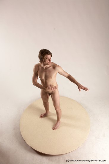 Nude Man White Standing poses - ALL Slim Short Brown Standing poses - simple Multi angles poses Realistic