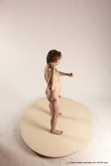 Nude Man White Standing poses - ALL Slim Short Brown Standing poses - simple Multi angles poses Realistic