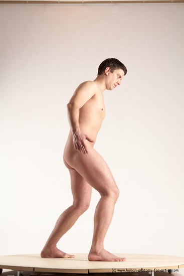 Nude Man White Standing poses - ALL Average Short Brown Standing poses - simple Multi angles poses Realistic