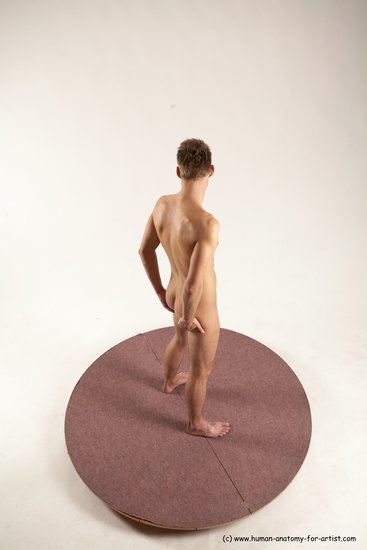 Nude Man White Standing poses - ALL Slim Short Brown Standing poses - simple Multi angles poses Realistic