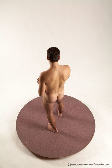 Nude Man White Standing poses - ALL Slim Short Brown Standing poses - simple Multi angles poses Realistic