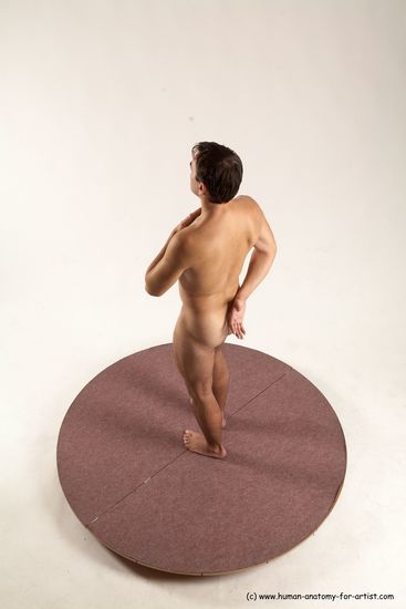 Nude Man White Standing poses - ALL Slim Short Brown Standing poses - simple Multi angles poses Realistic