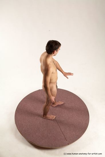 Nude Man White Standing poses - ALL Slim Short Brown Standing poses - simple Multi angles poses Realistic