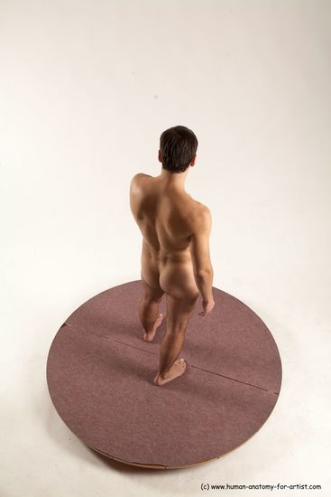 Nude Man White Standing poses - ALL Slim Short Brown Standing poses - simple Multi angles poses Realistic