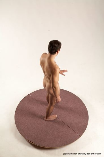 Nude Man White Standing poses - ALL Slim Short Brown Standing poses - simple Multi angles poses Realistic