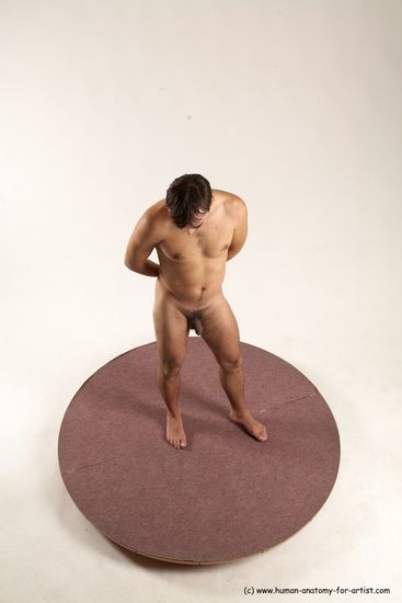 Nude Man White Standing poses - ALL Slim Short Brown Standing poses - simple Multi angles poses Realistic