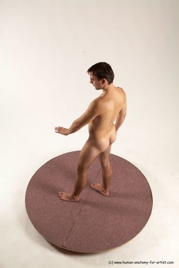 Nude Man White Standing poses - ALL Slim Short Brown Standing poses - simple Multi angles poses Realistic