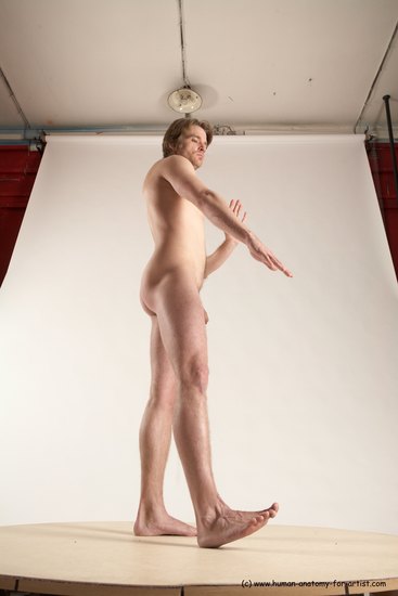 Nude Man White Standing poses - ALL Slim Short Brown Standing poses - simple Multi angles poses Realistic