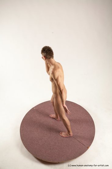 Nude Man White Standing poses - ALL Slim Short Brown Standing poses - simple Multi angles poses Realistic