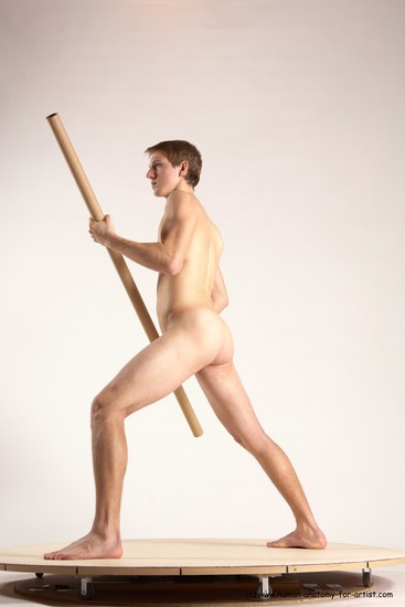 Nude Man White Standing poses - ALL Athletic Short Brown Standing poses - simple Multi angles poses Realistic