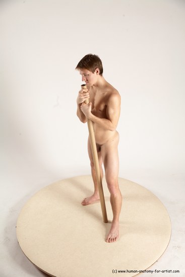 Nude Man White Standing poses - ALL Athletic Short Brown Standing poses - simple Multi angles poses Realistic