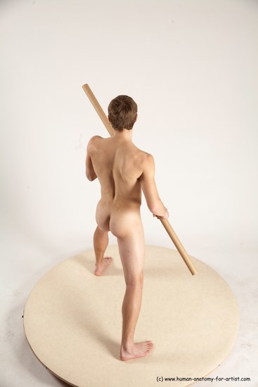 Nude Man White Standing poses - ALL Athletic Short Brown Standing poses - simple Multi angles poses Realistic