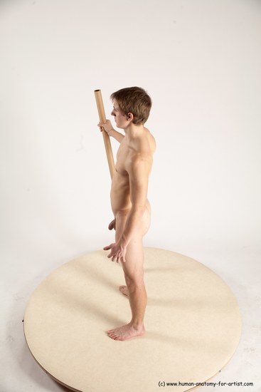 Nude Man White Standing poses - ALL Athletic Short Brown Standing poses - simple Multi angles poses Realistic