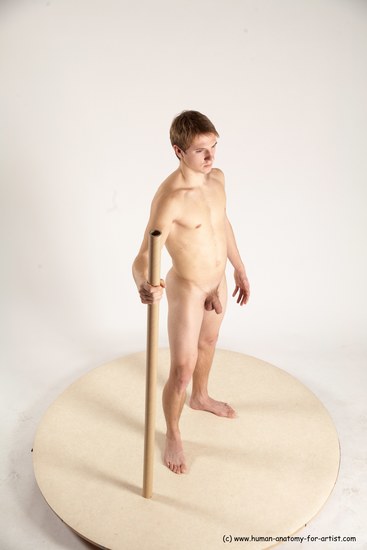 Nude Man White Standing poses - ALL Athletic Short Brown Standing poses - simple Multi angles poses Realistic