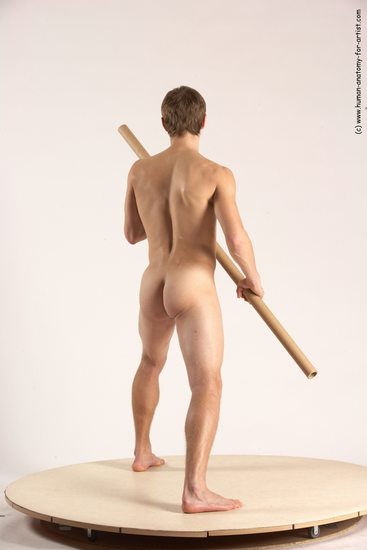 Nude Man White Standing poses - ALL Athletic Short Brown Standing poses - simple Multi angles poses Realistic