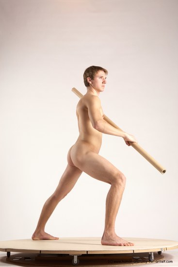 Nude Man White Standing poses - ALL Athletic Short Brown Standing poses - simple Multi angles poses Realistic