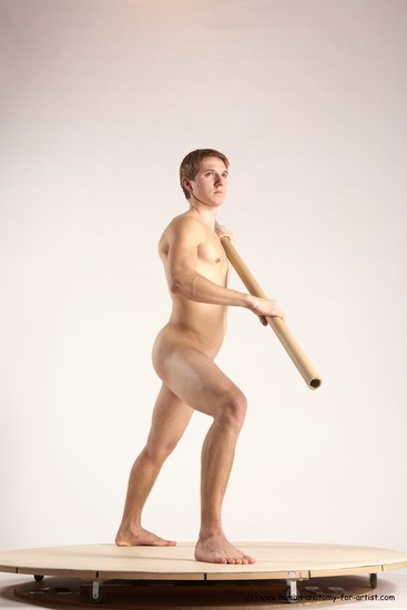 Nude Man White Standing poses - ALL Athletic Short Brown Standing poses - simple Multi angles poses Realistic