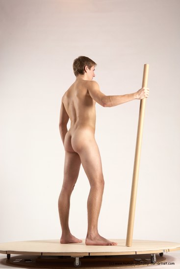 Nude Man White Standing poses - ALL Athletic Short Brown Standing poses - simple Multi angles poses Realistic