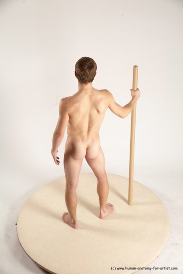 Nude Man White Standing poses - ALL Athletic Short Brown Standing poses - simple Multi angles poses Realistic