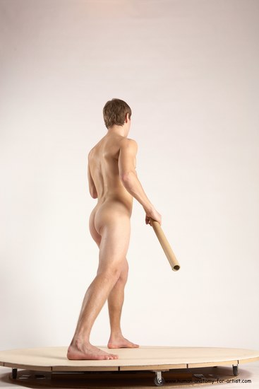 Nude Man White Standing poses - ALL Athletic Short Brown Standing poses - simple Multi angles poses Realistic