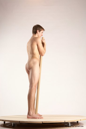 Nude Man White Standing poses - ALL Athletic Short Brown Standing poses - simple Multi angles poses Realistic