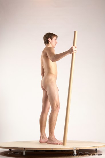 Nude Man White Standing poses - ALL Athletic Short Brown Standing poses - simple Multi angles poses Realistic