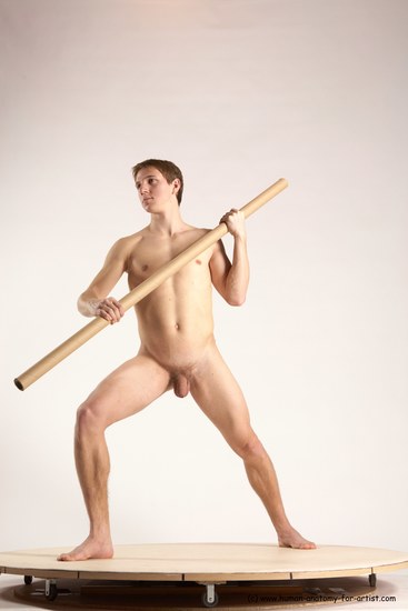 Nude Man White Standing poses - ALL Athletic Short Brown Standing poses - simple Multi angles poses Realistic