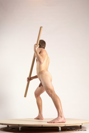 Nude Man White Standing poses - ALL Athletic Short Brown Standing poses - simple Multi angles poses Realistic