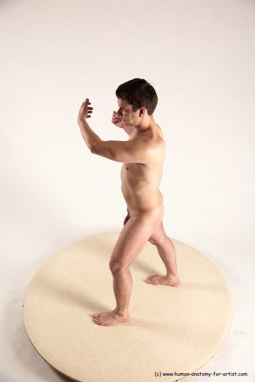 Nude Man White Standing poses - ALL Average Short Brown Standing poses - simple Multi angles poses Realistic