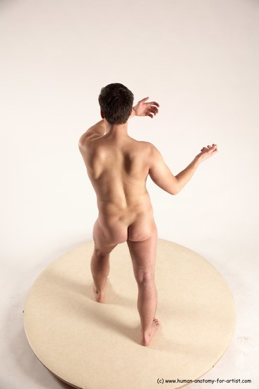 Nude Man White Standing poses - ALL Average Short Brown Standing poses - simple Multi angles poses Realistic