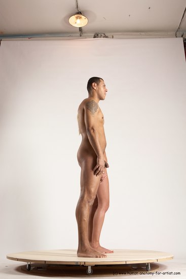 Nude Woman - Man Another Standing poses - ALL Slim Short Brown Standing poses - simple Multi angles poses Realistic