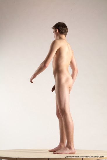 Nude Man White Standing poses - ALL Slim Short Brown Standing poses - simple Multi angles poses Realistic