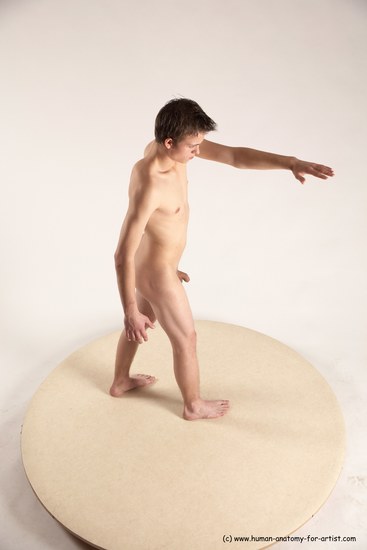 Nude Man White Standing poses - ALL Slim Short Brown Standing poses - simple Multi angles poses Realistic