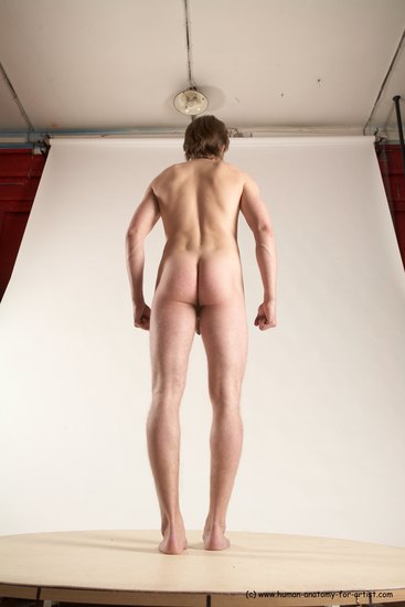 Nude Man White Standing poses - ALL Slim Short Brown Standing poses - simple Multi angles poses Realistic