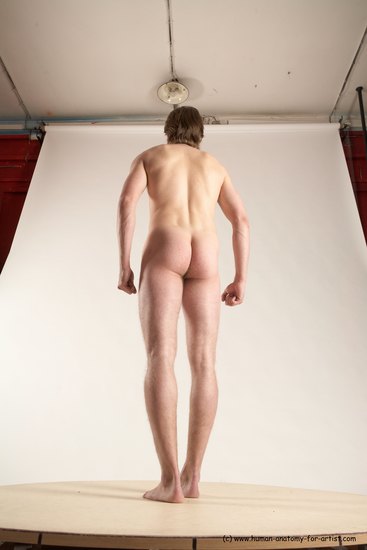 Nude Man White Standing poses - ALL Slim Short Brown Standing poses - simple Multi angles poses Realistic