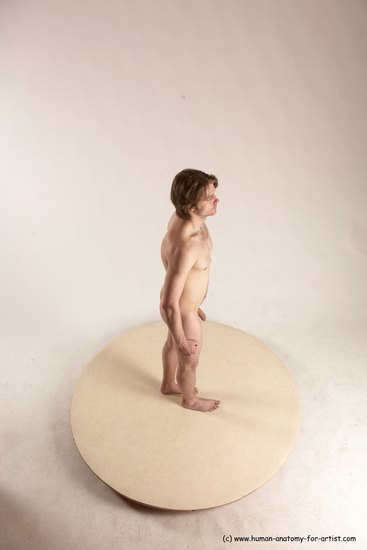 Nude Man White Standing poses - ALL Slim Short Brown Standing poses - simple Multi angles poses Realistic