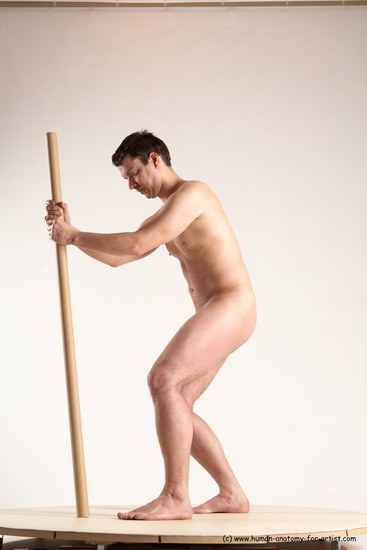 Nude Man White Standing poses - ALL Average Short Blond Standing poses - simple Multi angles poses Realistic