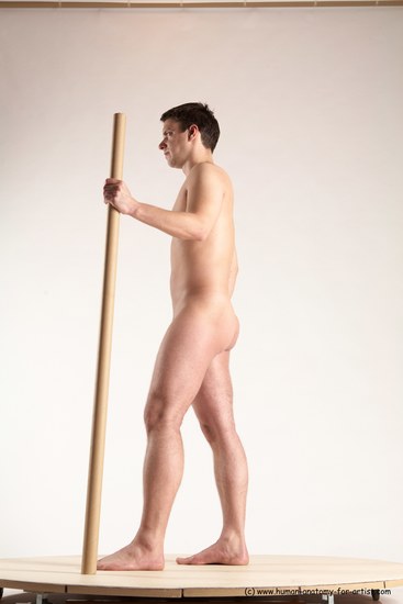 Nude Man White Standing poses - ALL Average Short Blond Standing poses - simple Multi angles poses Realistic